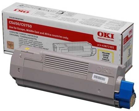 Oki C5650-43872321 Sarı Orjinal Toner - 1