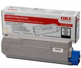 OKI C5850 43865724 Siyah Orjinal Toner - Oki