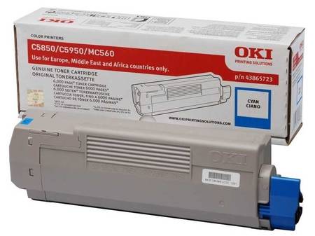 Oki C5850-43865743 Mavi Orjinal Toner - 1
