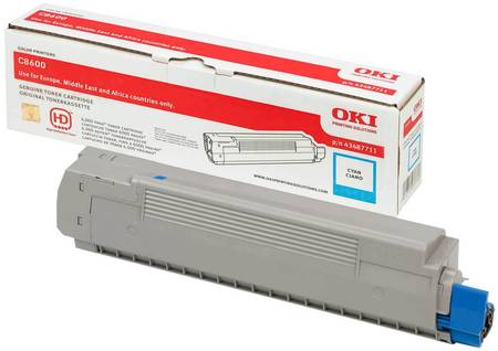 Oki C8600-43487723 Mavi Orjinal Toner - 1