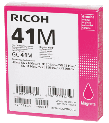 Ricoh GC-41M 405763 Kırmızı Orjinal Kartuş - 1