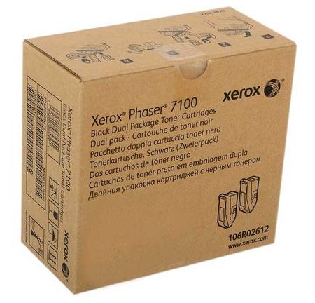 Xerox Phaser 7100 106R02612 Siyah Orjinal Toner 2'Li Paket - 1